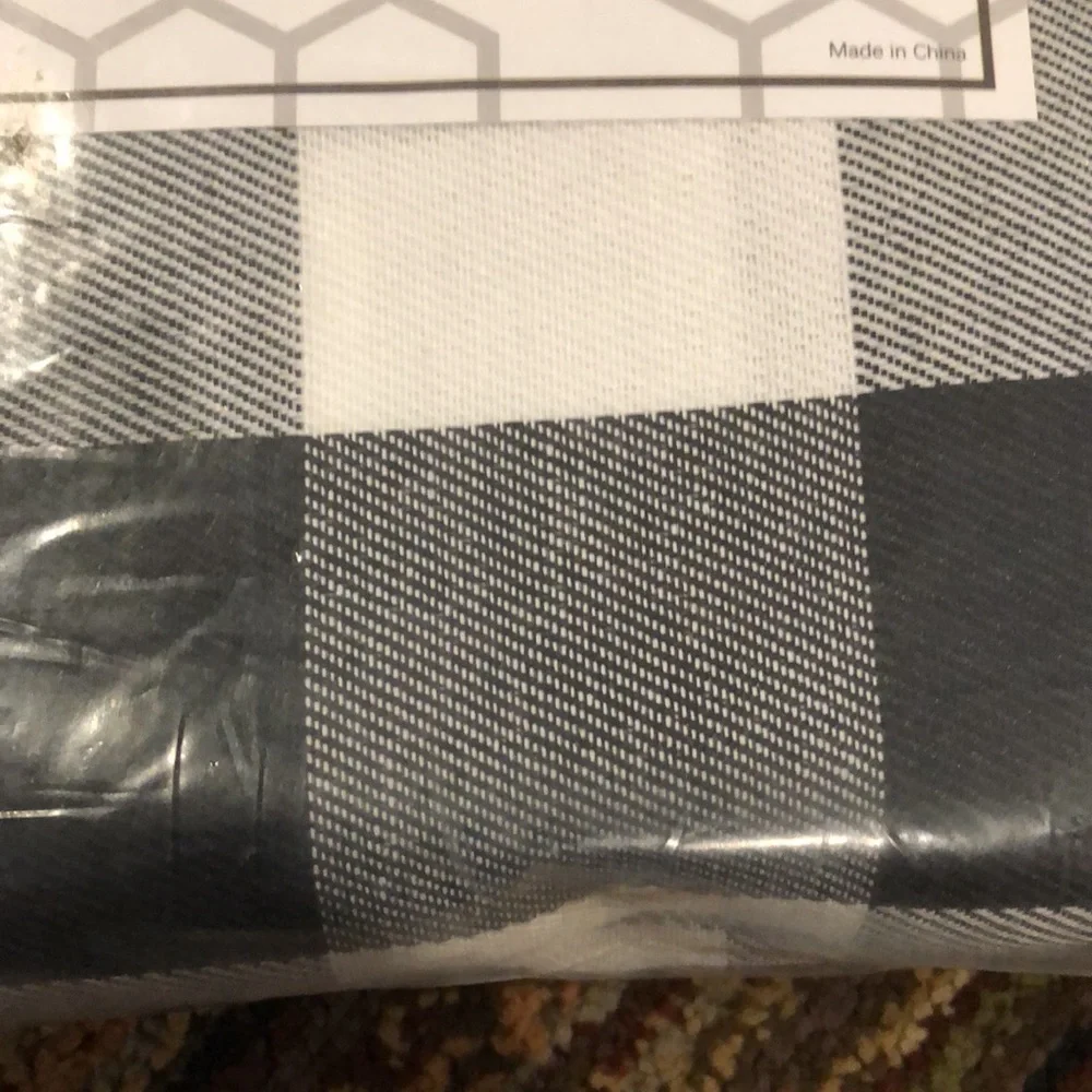 Buffalo Check Fabric Shower Curtain. 72” x 72 by Barossa